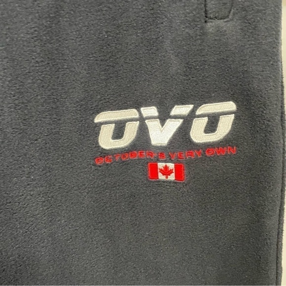 𝅺[xl] OVO NWT Men’s Black Canada Flag Primaloft Lightweight Fleece Sweatpant - Picture 6 of 13
